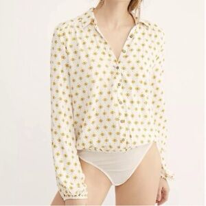 Free People Intimately Willow Floral Bodysuit Size S